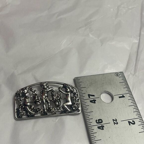 Coro Cherub Angel Pin Brooch Signed - Picture 3 of 4